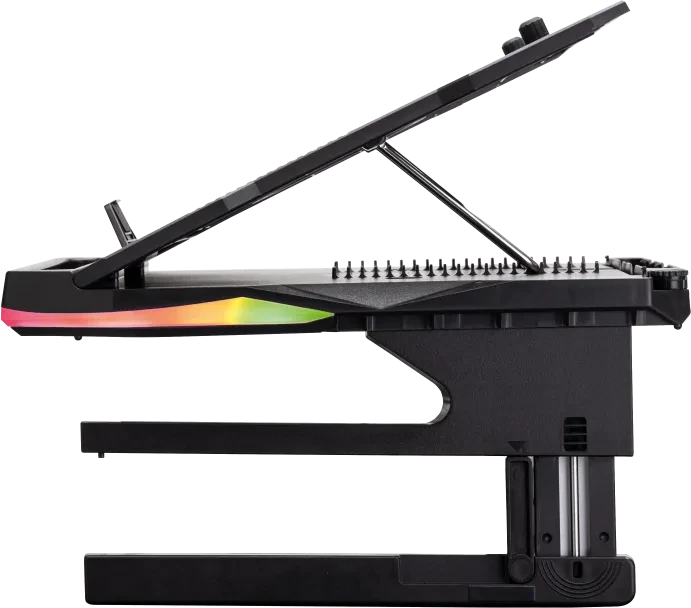 Verbatim Portus X2 RGB, Notebook-Stand bis 17.3", schwarz