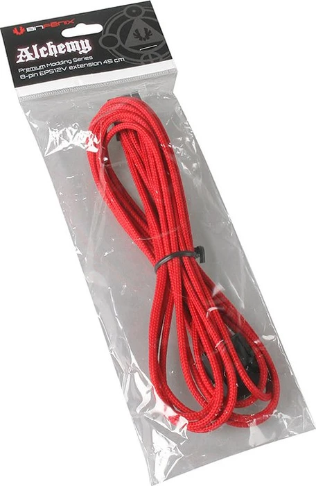 BitFenix Alchemy 8-Pin EPS12V Verlängerung 45cm, sleeved rot