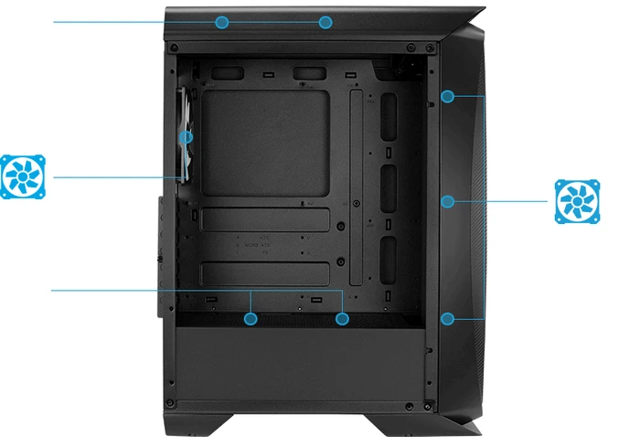AeroCool Aero One Frost, weiß, Glasfenster