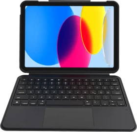 Deqster Smart Combo Touch Keyboard für iPad 11 A16/iPad 10, schwarz, DE