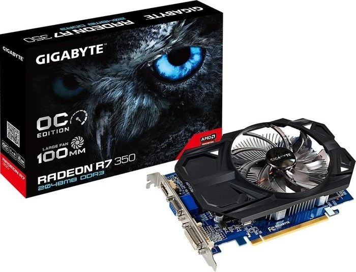 GIGABYTE Radeon R7 350 OC, 2GB DDR3, VGA, DVI, HDMI