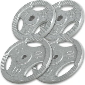Gorilla Sports Hantelscheiben Gusseisen Gripper Set 30kg