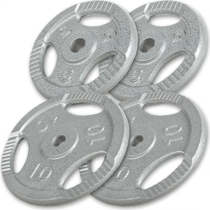 Gorilla Sports Hantelscheiben Gusseisen Gripper Set 30kg