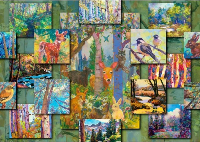 ENJOY Puzzle Woodland Collage