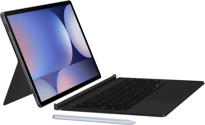 Samsung EF-DX825 Book Cover Keyboard mit AI-Taste für Galaxy Tab S9+ / S9 FE+ / S10+, schwarz, DE