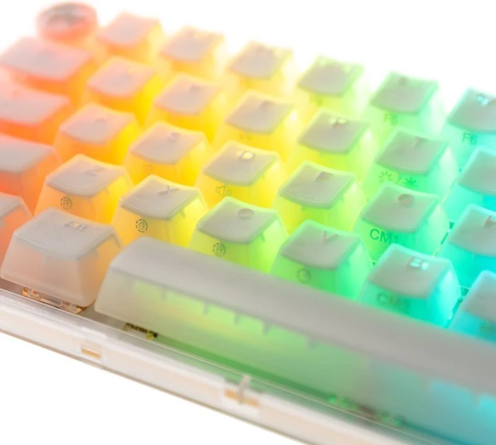 Ducky One 3 Mini PBT, LEDs RGB, Aura White, MX RGB RED, USB, US