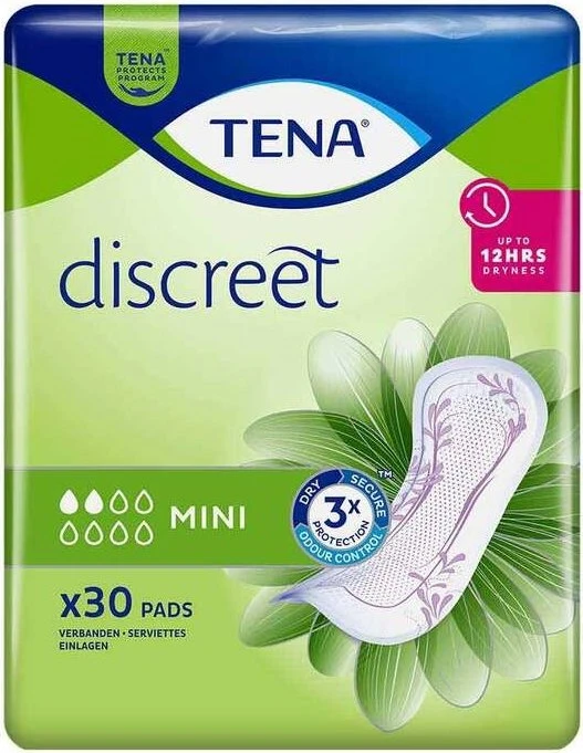 Tena Lady Discreet Mini Hygieneeinlage, 180 Stück (6x 30 Stück)