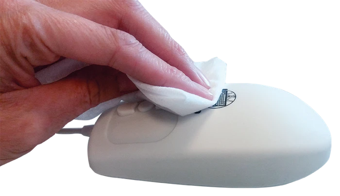 Man & Machine Mighty Mouse 5 medizinische Silikonmaus, weiß, USB