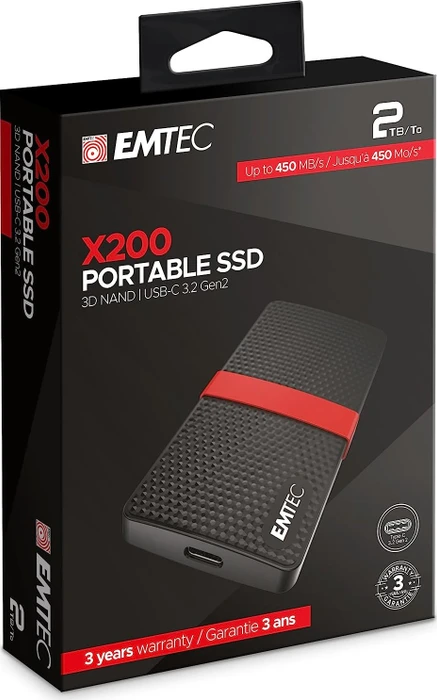 Emtec Power Plus X200, 2TB, USB-C 3.0