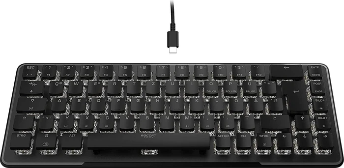 Roccat Vulcan II Mini, LEDs RGB, schwarz, TITAN II OPTICAL RED, USB, DE