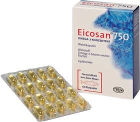 Eicosan 750 Omega-3-Konzentrat Weichkapseln, 60 Stück