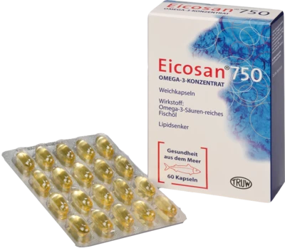 Eicosan 750 Omega-3-Konzentrat Weichkapseln, 60 Stück