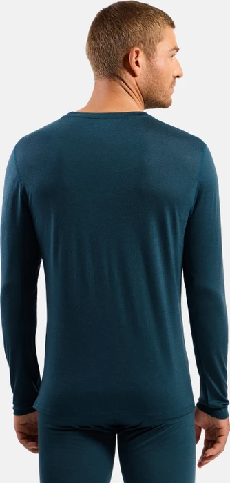 Odlo Natural Merino 160 Baselayer Funktionsshirt langarm reflecting pond (Herren)