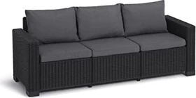 Keter Allibert Loungesofa California 3-Sitzer graphit/cool grey