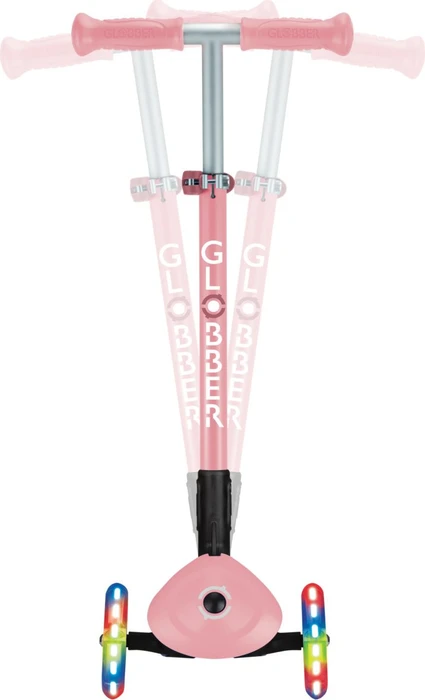 Globber Primo Foldable Lights Kickboard pastel pink