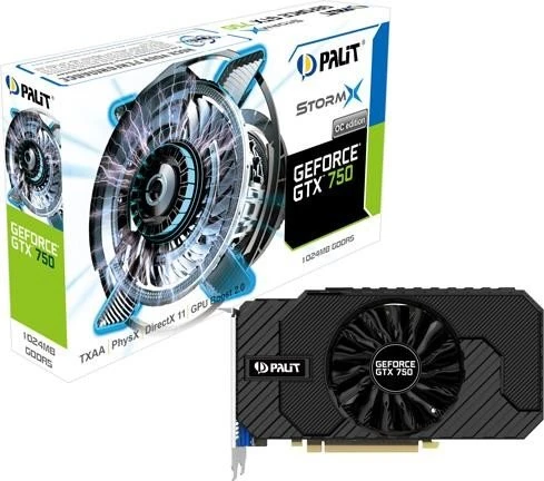 Palit GeForce GTX 750 StormX OC, 1GB GDDR5, VGA, DVI, HDMI