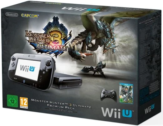 Nintendo Wii U Premium Pack - 32GB Monster Hunter 3 Ultimate Bundle schwarz