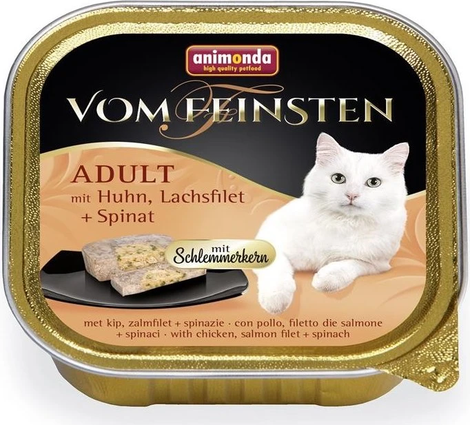 animonda Vom Feinsten Adult Huhn, Lachsfilet und Spinat, 100g