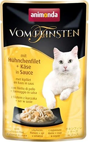 animonda Vom Feinsten Adult Hühnchenfilet und Käse in Sauce, 900g (18x 50g)