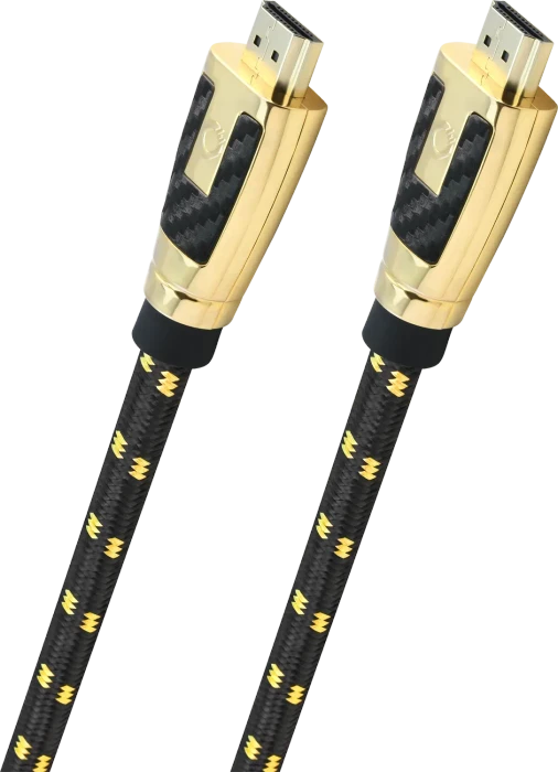Oehlbach State of the Art Carb Connect Ultra High End 8K Ultra High Speed HDMI 2.1 Kabel schwarz/gold, 7.50m