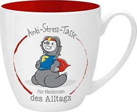 Sheepworld Kaffeebecher Anti-Stress Tasse für Heldinnen 450ml