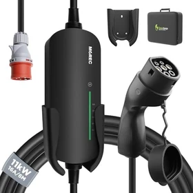 Morec Typ 2 Max 11KW 3-Phasen tragbares EV-Ladegerät mit CEE-Stecker, 6m, 6m Ladekabel