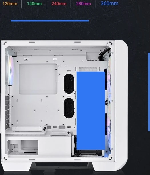 Thermaltake View 300 MX Snow Edition, weiß, Glasfenster