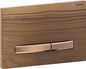 Geberit Sigma50 Betätigungsplatte Nussbaum amerikanisch/rotgold