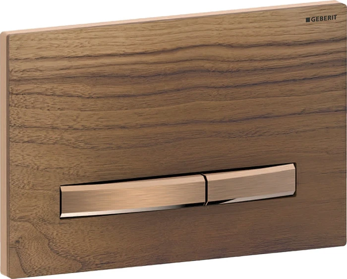 Geberit Sigma50 Betätigungsplatte Nussbaum amerikanisch/rotgold