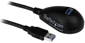 StarTech USB 3.0 Docking Cable Verlängerungskabel, USB-A [Stecker] auf USB-A [Buchse], 1.5m schwarz (USB3SEXT5DKB)