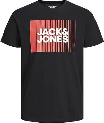Jack & Jones Logo T-Shirt kurzarm schwarz (Herren)
