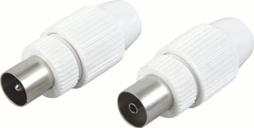 Schwaiger IEC-Koax-Set, weiß, Stecker & Buchse