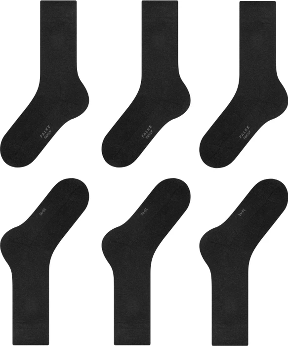 Falke Family Socken anthra.mel, 3 Paare (Herren)