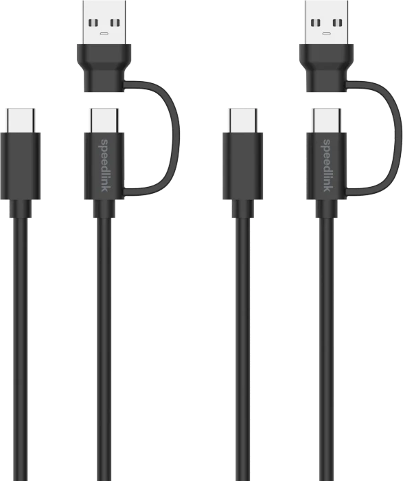 Speedlink 2 Stück Stream Play & Charge USB-C Ladekabel 3m (PS5)