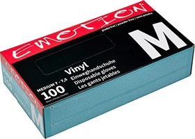 Efalock Emotion Vinyl puderfrei Einweghandschuhe M schwarz, 100 Stück
