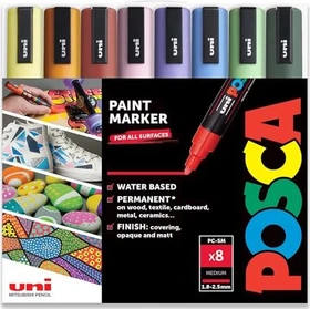 Uni-Ball POSCA PC-5M Acrylmarker botanisch sortiert, 8er-Set