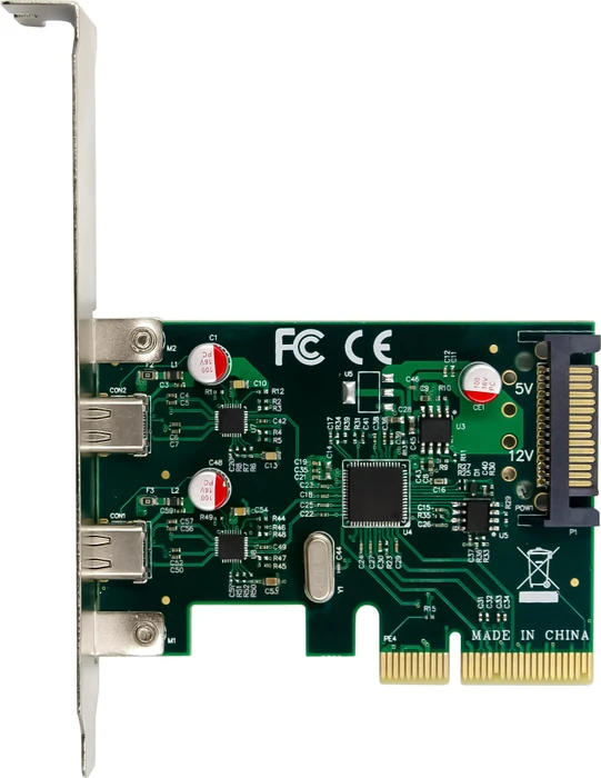 InLine Schnittstellenkarte, 2x USB-C 3.1, PCIe x4