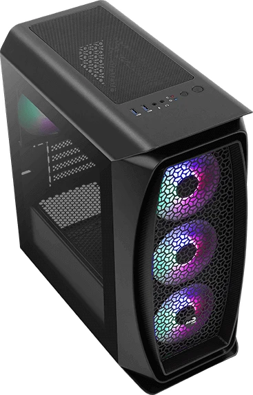 AeroCool Aero One Mini Frost, schwarz, Glasfenster