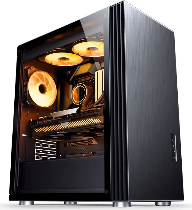 Jonsbo U6 Black, schwarz, Glasfenster