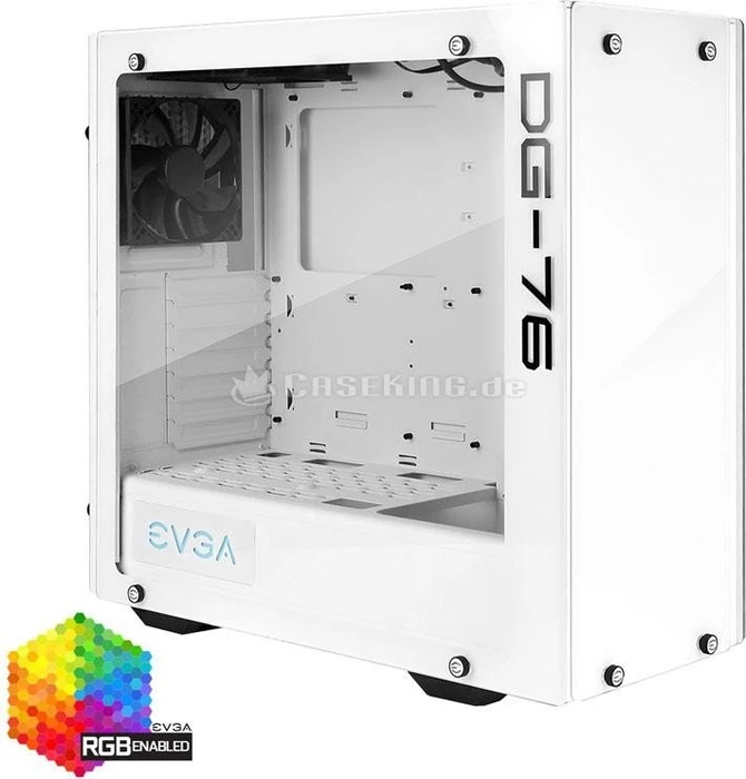 EVGA DG-76 weiß, Glasfenster