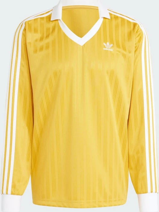 adidas Adicolor Piqué Football Shirt langarm preloved yellow (Herren)