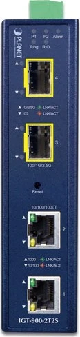 Planet IGT-900-2T2S Industrial Gigabit Managed Medienkonverter, 2x RJ-45, 2x SFP