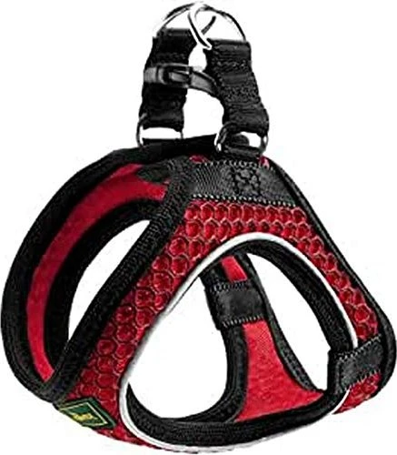 Hunter Hilo Comfort Geschirr für Hunde mit Netzmaterial und reflektierenden Elementen, M-L, rot