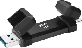 Silicon Power DS72 250GB schwarz, USB-A + USB-C, USB 3.2 Gen 2×1