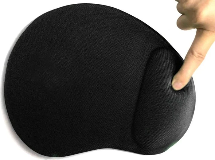 Q-Connect Gel-Mousepad mit Handgelenkauflage, 262x225mm, schwarz
