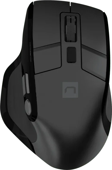 Natec Jaguar Pro Semi-Vertical Progammable Wireless Mouse schwarz, USB/Bluetooth