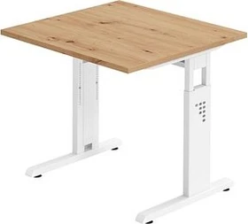 Hammerbacher Ergonomic O-Serie OS08/E/W Schreibtisch 80x80cm Eiche/weiß