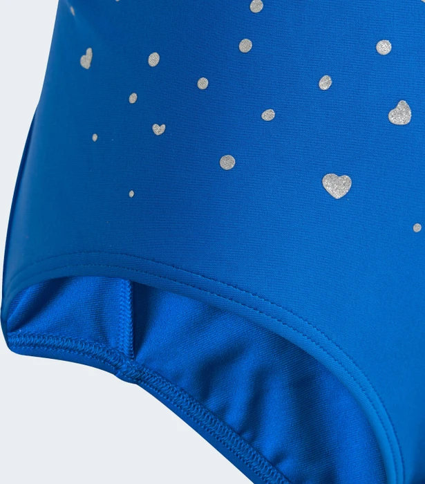 adidas V-förmiges Rückendesign und Glitzer-Details Badeanzug bright royal (Junior)