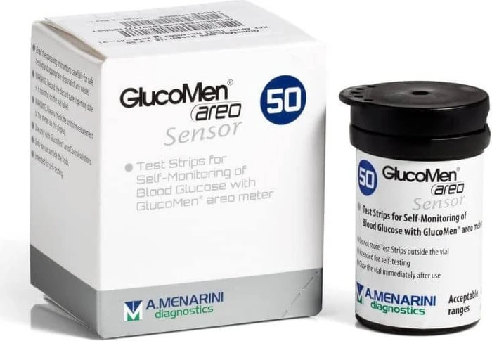 GlucoMen Areo Sensor Blutzucker-Teststreifen, 50 Stück