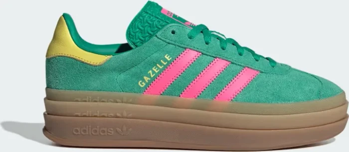 adidas Gazelle Bold court green/lucid pink/pure sulfur (Damen)